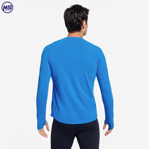 Protector de sarpullido de compresión para hombre, alta calidad, mangas completas, precio barato, Color azul - Product Image 6