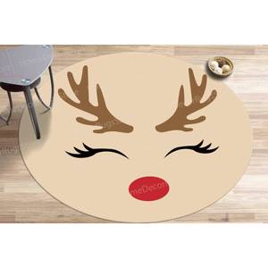 พรมลายกวางน่ารัก พรมพิมพ์ลาย: นุ่มสบาย, คริสต์มาส, ลายสัตว์, ตกแต่งบ้าน, ของตกแต่งส่วนตัว, พรมขนนุ่ม - Product Image 1