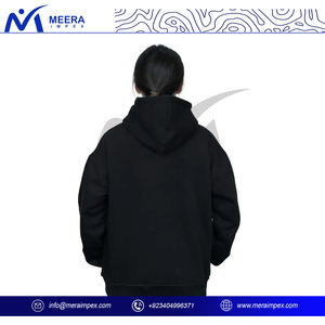 Sweat à capuche oversize confortable et chaud pour femme avec poche kangourou, col montant, broderie technique, style streetwear, collection automne-hiver - Product Image 3