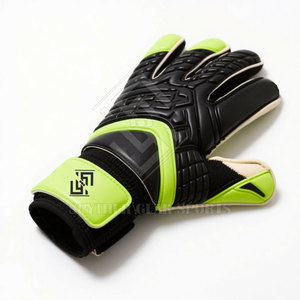 Strong <b>Grip</b> <b>Control</b> Secure Wrist Design Professional High Quality Unisex Latex Goalkeeper Gloves Non-Slip Hook Loop Closure - Product Image 2