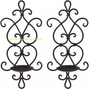 Candelabro de pared único para el hogar, soporte colgante de pared para hotel y restaurante, vela de metal chapado en oro, frasco - Product Image 6