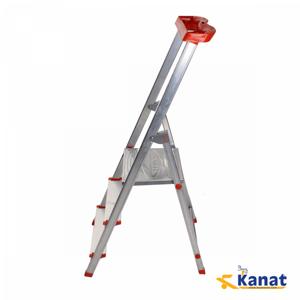 KAM-207 Professional Use Eco-Friendly 7+1 Step Aluminum Folding <b>Ladder</b> 150 kg Capacity Straight Foldable Design for Maximum - Product Image 5