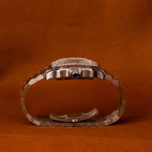 Reloj de Lujo con Bisel de Primera Calidad, Cristal Azul Romano, Movimiento Mecánico de Acero Inoxidable, Personalizado, Estilo Hip Hop, con Moissanita - Product Image 3