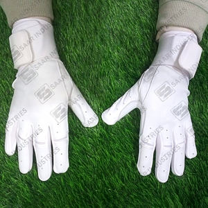 Vente chaude pleine blanche longue manchette gants de Baseball en cuir véritable modèle le plus demandé sur le marché pour les gants de frappeur - Product Image 2