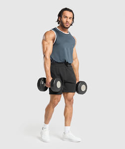 เสื้อกล้ามออกกำลังกายผู้ชาย ทรงรัดรูป ผ้าริบ ไร้แขน เหมาะสำหรับวิ่งและฝึกซ้อม ไซส์ผู้ใหญ่ ผลิตจากโพลีเอสเตอร์ 100% แห้งเร็ว ระบายอากาศได้ดี - Product Image 6