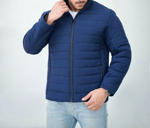 Fabricant OEM Manteaux d'hiver en duvet brodés sur mesure Veste matelassée en duvet matelassé de haute qualité pour hommes - Product Image 3