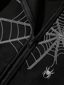 Sweat à capuche en strass de qualité supérieure, tissu de qualité supérieure, molleton de coton 450 GSM, dernier design 2026, sweat à capuche à enfiler - Product Image 3