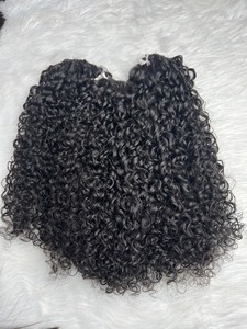 Extensiones de Cabello al por Mayor, Cabello Rizado Birmano, Cabello Remy Negro Natural, Calidad 10A, Trama de Piel, Trama Única, Cabello 100% Humano - Product Image 4