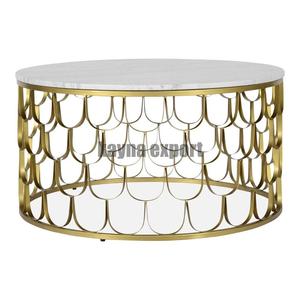 Mesa de Centro Decorativa Redonda de Metal Color Dorado, Diseño Moderno y Lujoso para Sala de Estar, Diseño Personalizado - Product Image 4