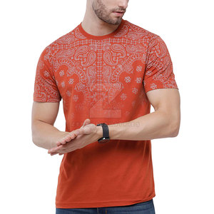 Camiseta de sublimación sólida de algodón 100% superventas de alta calidad para hombre, manga corta, ligera, de secado rápido y ecológica - Product Image 1