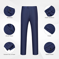 Costume pour homme en tweed, 2 pièces, coupe ajustée, double boutonnage, style vintage beige, blazer et pantalon pour les mariages