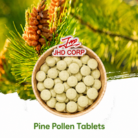 Comprimés de pollen de pin naturel 500 mg, extrait de pollen de pin, complément alimentaire, comprimés à base de plantes, OEM, étiquette privée