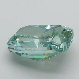 Anillo de compromiso con diamante cultivado en laboratorio de corte almohada alargado de 1.00 ct, color verde elegante, certificado IGI VS1, HU-44 - Product Image 2