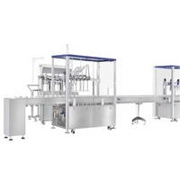 Ligne de remplissage automatique de lotion à 6 têtes avec pompe céramique servo - Gabarits réglables par écran et remplisseur anti-mousse à levage