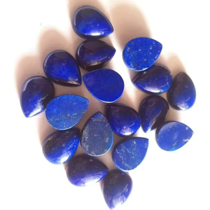 Pierre précieuse naturelle en lapis-lazuli, cabochon rond, dos plat, calibrée, pierres précieuses en lapis-lazuli naturelles, pierres précieuses en vrac - Product Image 2
