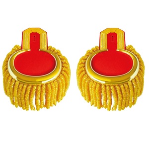 NUEVAS Hombreras de Alambre Dorado con Flecos, Epaulettes para Uniformes de Banda de Marcha - Product Image 1