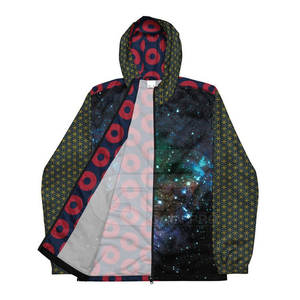 Chaqueta con Bloques de Color Abstractos, Estilo Urbano de los 90, Diseño de Bloques de Color Personalizado, Ropa Exterior para Uso Casual Urbano - Product Image 2