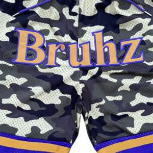 <b>Camo</b> Heavy Mesh Basketball <b>Shorts</b> | Sublimated Design, Embroidered Logo, Side Pockets & Inner Lining | Men's Athletic Sportswear - Product Image 5