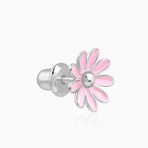 Pendientes de plata Blush Daisy Stud para niños Joyería infantil - Product Image 4