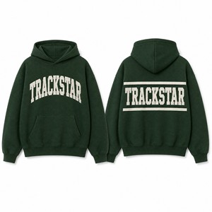 เสื้อฮู้ดโลโก้ Trackstar แบบกำหนดเอง ยูนิเซ็กส์ ทรงโอเวอร์ไซส์ ผ้าฟลีซหนานุ่ม สไตล์สตรีทแฟชั่น รับผลิตแบบ OEM ODM สีตามสั่ง จำนวนมาก รุ่น TS-HD-067 - Product Image 5