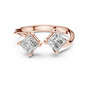 Anillo de Oro Amarillo de 14K con Diamante Cultivado en Laboratorio, Corte Princesa, para Mujer |   Regalo de compromiso |   Joyería de Boda con Certificación IGI - Product Image 3