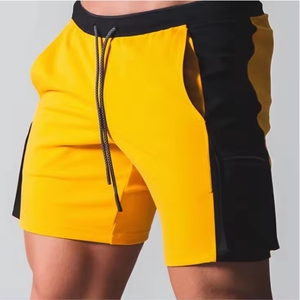 Shorts pour hommes en toile de polyester écologique, avec logo imprimé personnalisé, taille élastique, pour adultes, style urbain, fabriqués au Pakistan - Product Image 2
