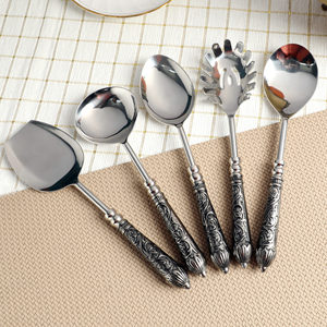 Juego de servicio de metal de diseño en relieve hecho a mano real al mejor precio con personalización de logotipo de la India - Product Image 5