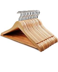 High Quality Wooden Suit Hangers <b>Wood</b> Hangers for Clothing Premium Clothes Wooden Hanger - Product Image 4