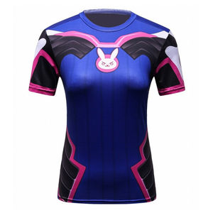Nouveau imprimé demi-manches femmes chemise Rash Guard fournisseur personnalisé Compression porter des éruptions cutanées à séchage rapide - Product Image 3