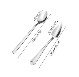 Cuchara de sandía creativa con estilo, cuchara de postre con borde dentado, vajilla plateada de cocina, cuchara de postre con borde dentado - Product Image 6