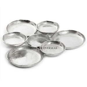 Bandeja de servicio de hotel y restaurante de aspecto atractivo de forma ovalada de metal de alta calidad de diseñador único Vintage de la India - Product Image 3