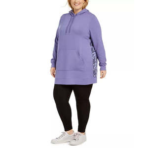 Felpa con Cappuccio da Donna Ideology Plus Size 1X con Pannello Stampato Effetto Pelle di Serpente, in Jersey Lavorato a Maglia Lavato, Design alla Moda per Tutte le Stagioni - Product Image 1