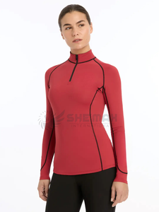 Camisa mujer caballo montar capas base todos los días con construcción ligera transpirable ajuste cómodo sin costuras y duradero - Product Image 6