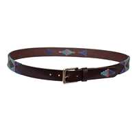 Ceinture de sport personnalisée en cuir véritable gaufré, ceinture d'équitation équestre, broderie argentine, ceinture en cuir polo pour hommes, directement de l'usine