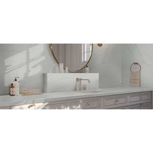 แผ่นควอตซ์คริสตัล Calacatta Safyra พรีเมียม ขนาดใหญ่ กันน้ำ ทนทาน ดีไซน์ทันสมัย - Product Image 5