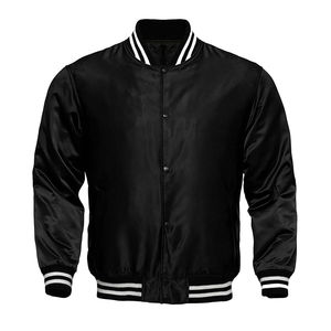 Veste en toile de baseball à col montant brodée sur mesure, 100% polyester, réversible, bomber, varsity, lettreman, pour homme - Product Image 4