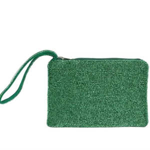 Porte-monnaie ethnique fait main en perles avec fermeture éclair, mini portefeuille pour femmes, approvisionnement en vrac au meilleur prix - Product Image 2