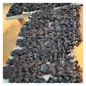 ผมต่อจากผมมนุษย์หยิกธรรมชาติผมแท้100เรมี่ถักทอจากโรงงานจำนวนมาก - Product Image 4