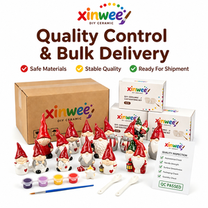 <span class=keywords><strong>Kit</strong></span> de Peinture <span class=keywords><strong>DIY</strong></span> en Céramique pour Figurines de Noël Gnome – Peignez Votre Propre Gnome des Fêtes – Décoration de Jardin – Ensemble d'Art et d'Artisanat pour Enfants – Vente en Gros - Product Image 3