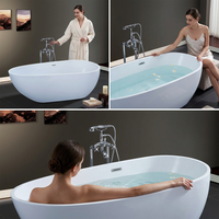 Grande baignoire hôtel 2 personnes extérieur jacuzzi Massage bain SPA acrylique salle de bain baignoire