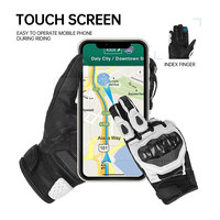 Gants de moto à cinq doigts en gros – Qualité supérieure, cuir durable, isolés thermiquement, imperméables pour le ski, la pêche, les sports et la course