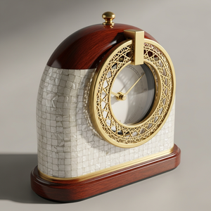 Reloj de mesa de lujo con base de piedra sólida para espacios elegantes - Product Image 2