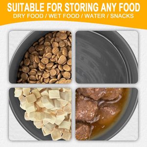 ชามให้อาหารสุนัขแมวทำจากโลหะทนทานพร้อมฐานยางกันลื่นสำหรับให้อาหารสัตว์เลี้ยงและน้ำ - Product Image 4