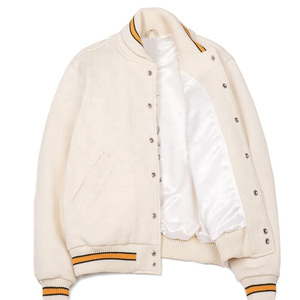 2025 personnalisé coton hommes collège université veste à la mode surdimensionné col montant respirant brodé décoration - Product Image 3