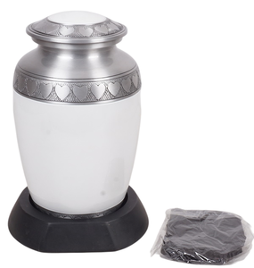 โกศโลหะเคลือบเงาสำหรับงานศพผู้ใหญ่โกศโลหะเคลือบเงาสำหรับงานศพแบบคลาสสิกสีน้ำเงินพร้อมสี - Product Image 5