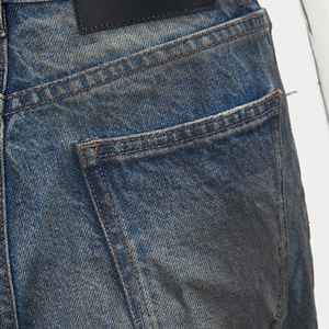 Personnalisé 100% Coton Lavé Jambe Droite Lâche Bleu Jeans Rétro Mode Décontracté Jambe Large Tendance Jeans pour Femmes - Product Image 6