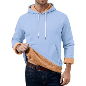 Sweats à capuche pour hommes en coton mélangé en gros avec logo personnalisé, style streetwear, vêtements décontractés dans de nouveaux designs, teinture unie pour l'hiver - Product Image 1