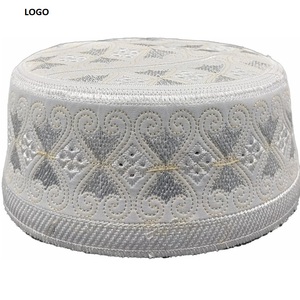 Gorras musulmanas de Color sólido de alta calidad, sombreros de oración Ramzan transpirables para adultos, buen diseño, gorras blancas redondas, Taqi Islámico - Product Image 2