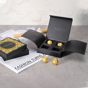 Wholesale Custom Printed Luxury Bookshaped Folded Chocolate Packaging Boxes Bulk Cardboard Magnetic Gift Packaging Chocolate Box - Product Image 2