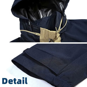 100% <b>Nylon</b> Men's Pullover Windbreaker Jacket Rain-Proof Wind Hood with Sheep Skin Leather Canvas Fabric Available in Pakistan - Product Image 5